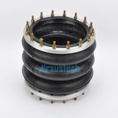360306H-3 Industrial Air Springs Triple Convoluted Rubber Bellows With 280mm Nominal Diameter