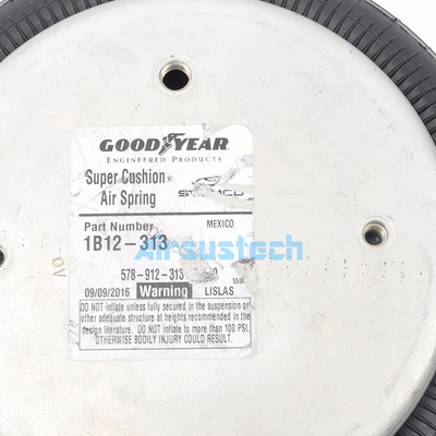 Goodyear 1B12-313 One Convoluted Rubber Air Spring Cross FS330-11 474 Air Ride Suspension With 1/4 UNC