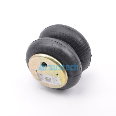 2B6910-1/2 Industrial Air Springs Double Convoluted G1/2 Air Fittings 38mm Offset M10 Blind Nuts On 89mm Center