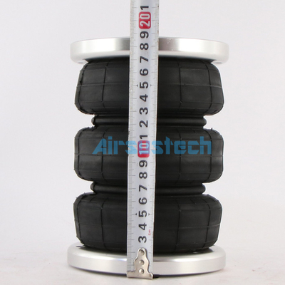 185mm Height Rubber Triple Convoluted Air Springs With Aluminium Flange 6x1/4”Universal Air Suspension Kit Bag