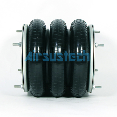 12X3 Triple Convoluted Rubber Industrial Air Springs With Flange Ring M/31123 Norgren Air Bellows