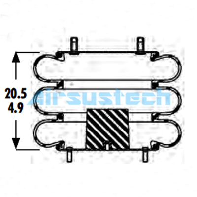 3B14-451 Customized Goodyear Suspension Spring 556-33-8-335 Rubber Bellow With High Shock Absorption