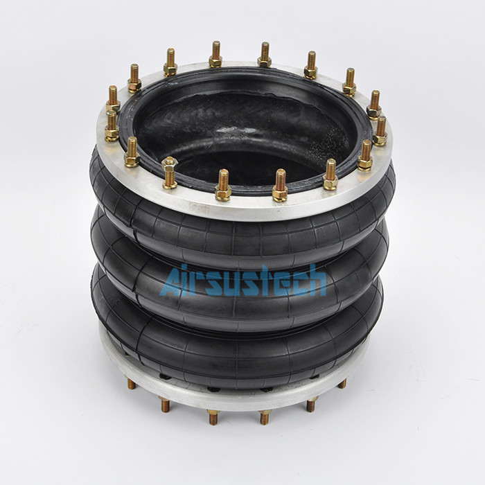 360306H-3 Industrial Air Springs Triple Convoluted Rubber Bellows With 280mm Nominal Diameter